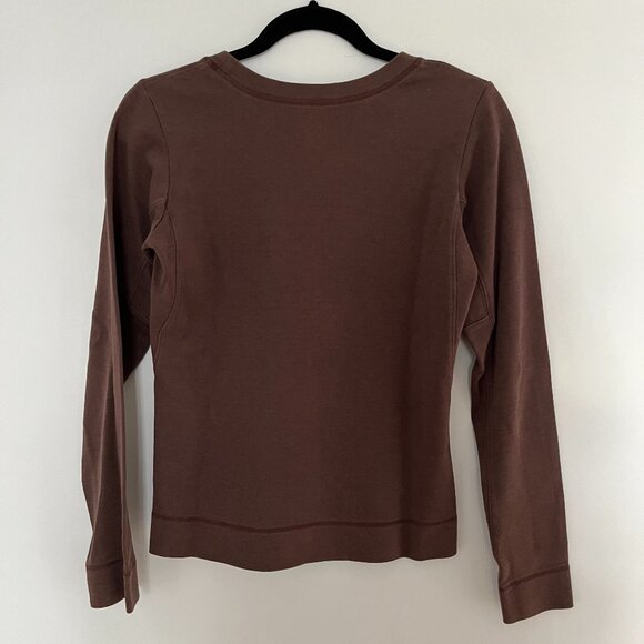 Patagonia Chocolate Brown Organic Cotton Crewneck Sweater, Size Small - Picture 4 of 7